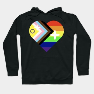 Inclusive Progress Pride Flag Heart 2022 Hoodie